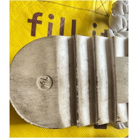 Marc Fisher Jaimee Leather Espadrille Slide Sandal white Size 7 1/2 - Picture 4 of 5